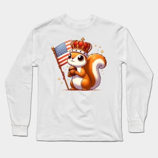 A Whimsical Tribute to American Culture in Cartoon Style Long Sleeve T-Shirt